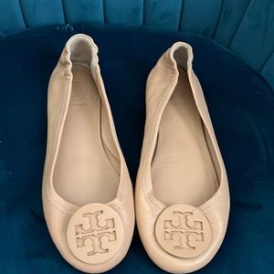 Tory Burch Minnie ballet leather flats. Gently used size 5.5